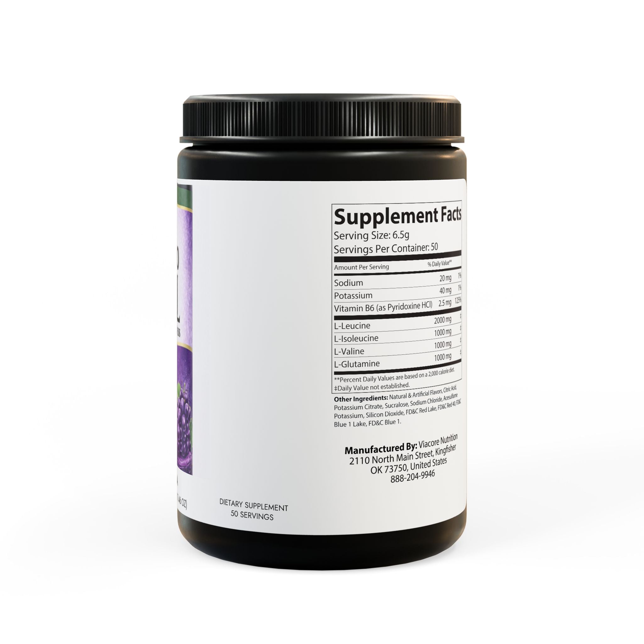 BCAA Supplement, Grape (325g, 11.46oz, 50 servings)